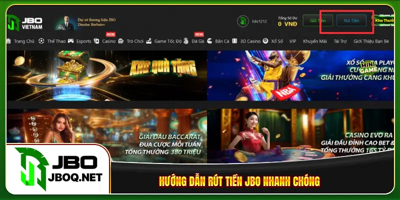 Hướng dẫn rút tiền JBO nhanh chóng
